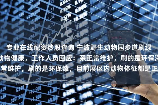 专业在线配资炒股查询 宁波野生动物园步道刷绿漆被指味道刺鼻、影响动物健康，工作人员回应：系正常维护，刷的是环保漆，目前展区内动物体征都是正常的